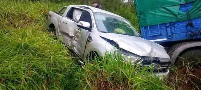 Siniestro vial en RN 14 cerca de Colonia Liebig: camioneta perdió el control y fue embestida por un camión